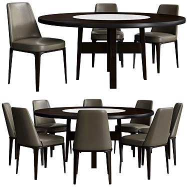 Poliform Concorde: Sleek Round Table 3D model image 1 