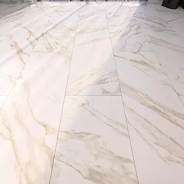 Luxury Marble Floor Tiles 3D model image 1 