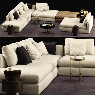 Elegant Phoenix Sofa by MisuraEmme 3D model image 1 