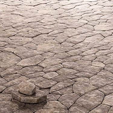 Polygon Paving Stones: High-Resolution Texture 3D model image 1 