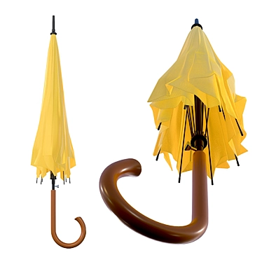 Elegant Folding Umbrella 3D model image 1 