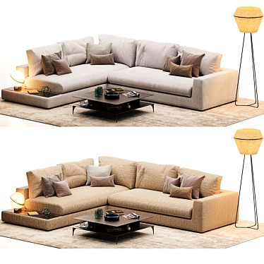 Ditre Italia Bijoux Sofa: Elegant and Versatile 3D model image 1 