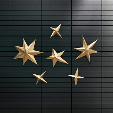 Starry Line Decor Tile 3D model image 1 