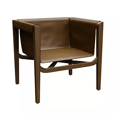 Modern Brasilia Armchair: Sleek Design & Premium Materials 3D model image 1 