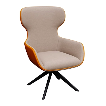 Elegant Iris Armchair 3D model image 1 