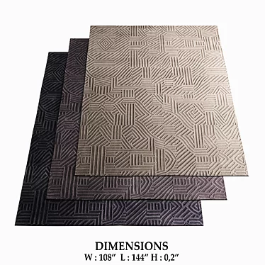 Milton Glaser African Pattern Rugs 3D model image 1 