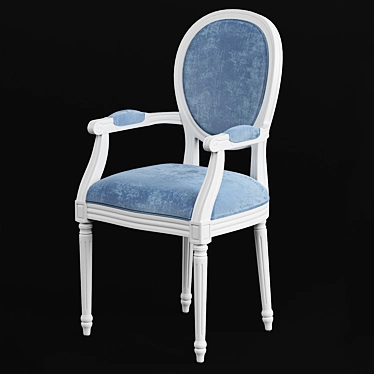 Elegant French Style Dining Chair 3D model image 1 