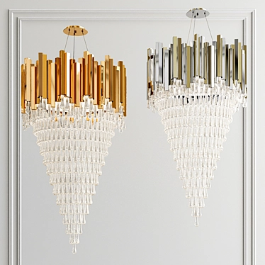 Luxurious Trump Chandelier: The Epitome of Elegance 3D model image 1 