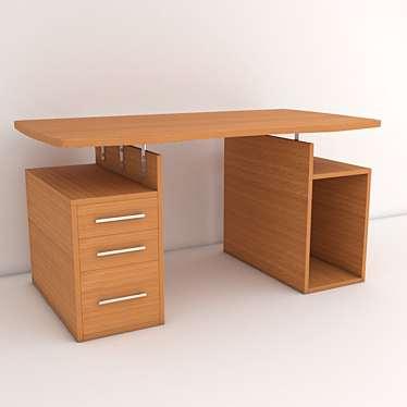 Sleek and Minimalist Writing Desk 3D model image 1 
