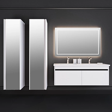 Luxury Vivia Bathroom Set 3D model image 1 