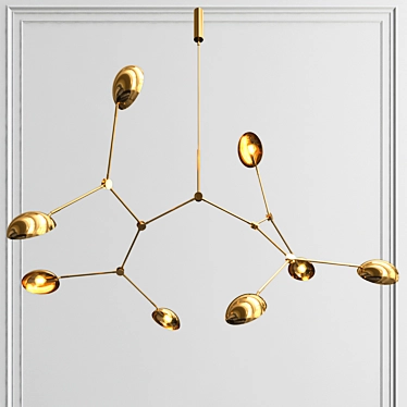 Ethereal Raindrop Chandelier 3D model image 1 