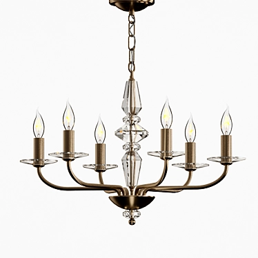 Glamorous Crystal Chandelier 3D model image 1 