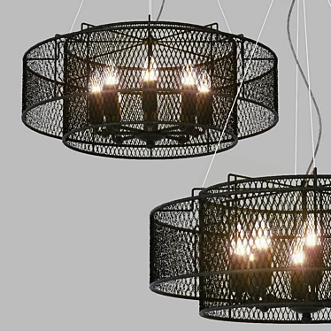 Designer Vega Hanging Chandelier 3D model image 1 