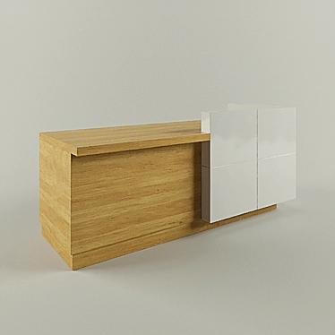 Modern Counter: Simple & Sleek 3D model image 1 