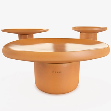 Handcrafted Ceramics: Moooi Obon Tables 3D model image 1 