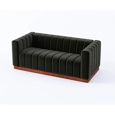 Modern American Style Gray Sofa 3D model image 1 