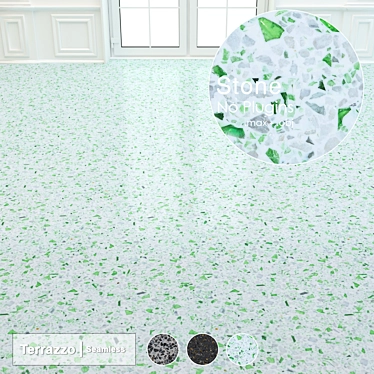 Seamless Terrazzo Stone Tiles 3D model image 1 