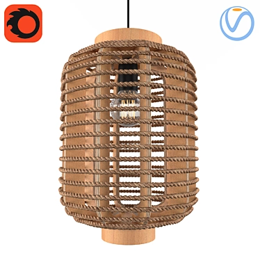 Chinese Lantern Hanging Lamp (1 Light) 3D model image 1 