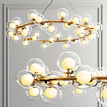 Elegant Modern Hanging Light 3D model image 1 