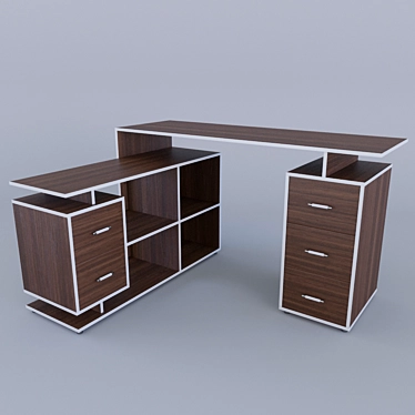 Modern Office Desk 3D model image 1 