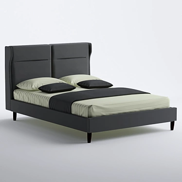 Santino Bed: Sleek and Stylish 3D model image 1 