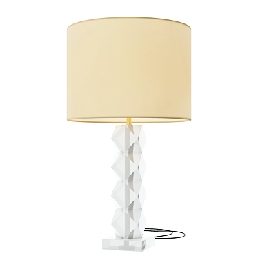 Elegant Whealon Frosted Glass Table Lamp 3D model image 1 