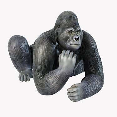 Gorilla King Figurine: Detailed 3D Model 3D model image 1 