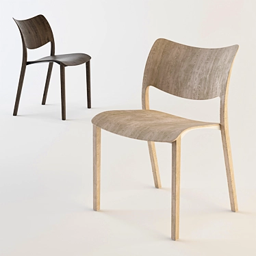 Modern Classic Wood Chair: Stua Laclasica 3D model image 1 