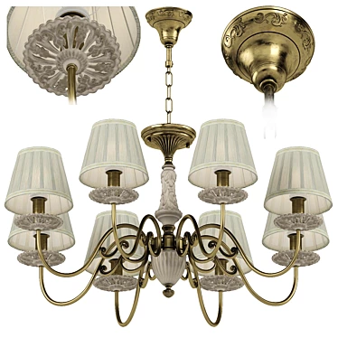 Bronze Battista Chandelier 3D model image 1 