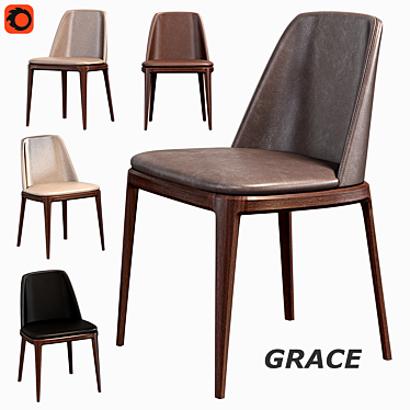 Elegant Grace Chair 3D model image 1 