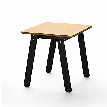 Birch Plywood Oil Table 3D model image 1 