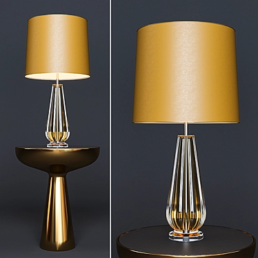 Elegant Flato Table Lamp & Lindos Side Table 3D model image 1 