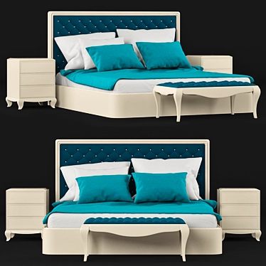 Sea Wave Bedroom Set 3D model image 1 