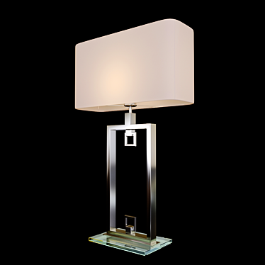 Elegant Nickel Finish Table Lamp 3D model image 1 