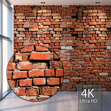 Seamless Brick Texture in 4K 3D model image 1 