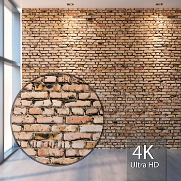 Seamless Brick Texture in 4K 3D model image 1 