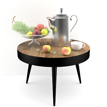 Title: Vintage Coffee Pot Decor Set 3D model image 1 