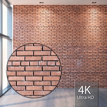 4K Seamless Brick Texture - Maps & Materials 3D model image 1 