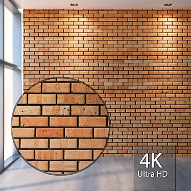Seamless 4K Brick Texture Set 3D model image 1 