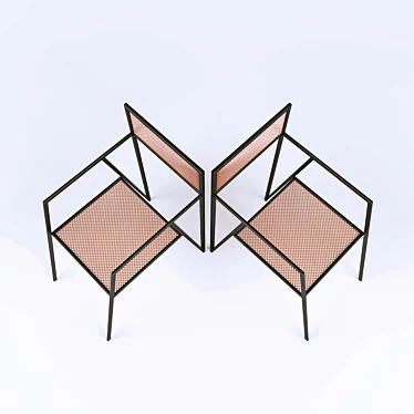 Metal Mesh Chair 3D model image 1 