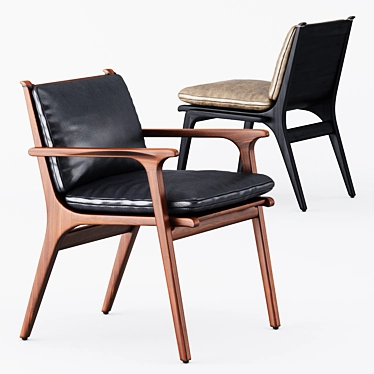 Ren Dining Armchair: Stellar Works, Space Copenhagen Design 3D model image 1 