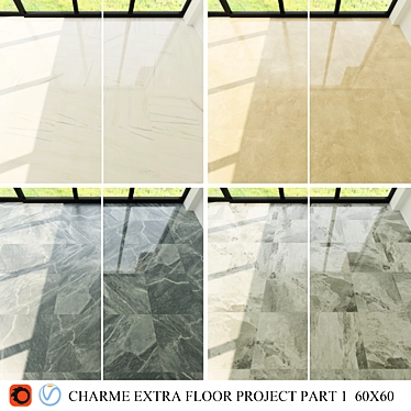 Italon Charme Extra Floor: Elegant Ceramic Collection 3D model image 1 