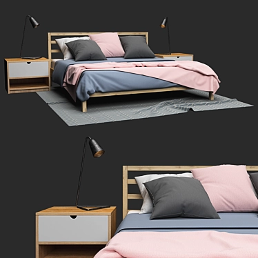 Scandi Bed 2015: V-Ray Render 3D model image 1 