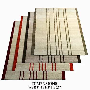 Contemporary Mauro & Spice Rugs 3D model image 1 