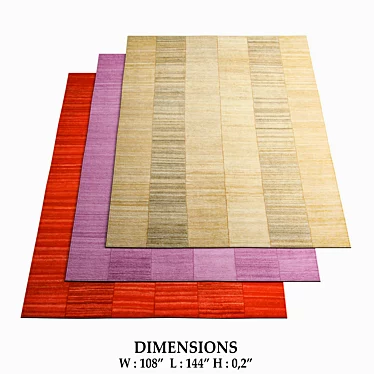 Spice 1 Rugs in Various Shades 3D model image 1 