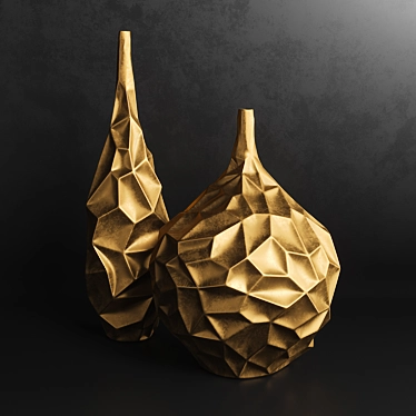 Elegant Trio of Vases 3D model image 1 