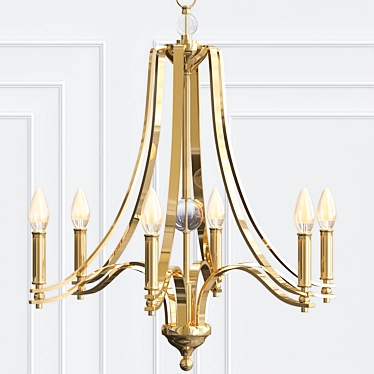 Elegant Evington Chandelier by Feiss 3D model image 1 