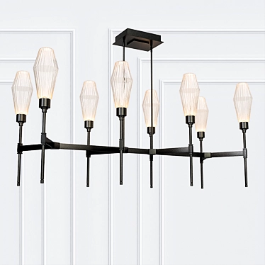 Elegant Aalto Linear Chandelier 3D model image 1 