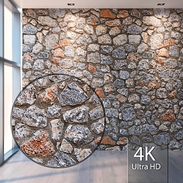 Seamless 4K Natural Stone Texture 3D model image 1 