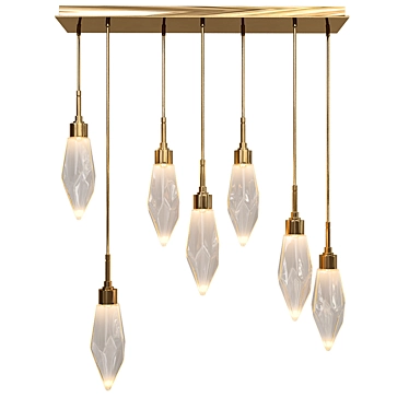 Sparkling Crystal Pendant Light 3D model image 1 